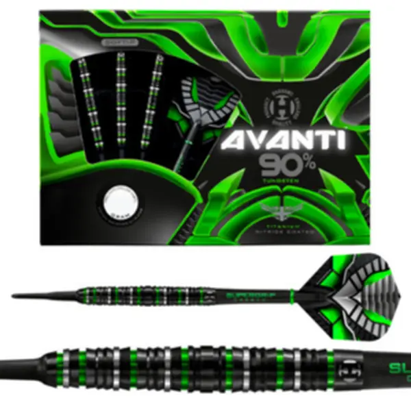 Avanti Professional Steel Tip Darts, Tapered Injection Molded Tungsten with 7 Grip Zones, Match Weighed to +/- 0.05g with Carbon Shafts, +/- 0.05 Grams