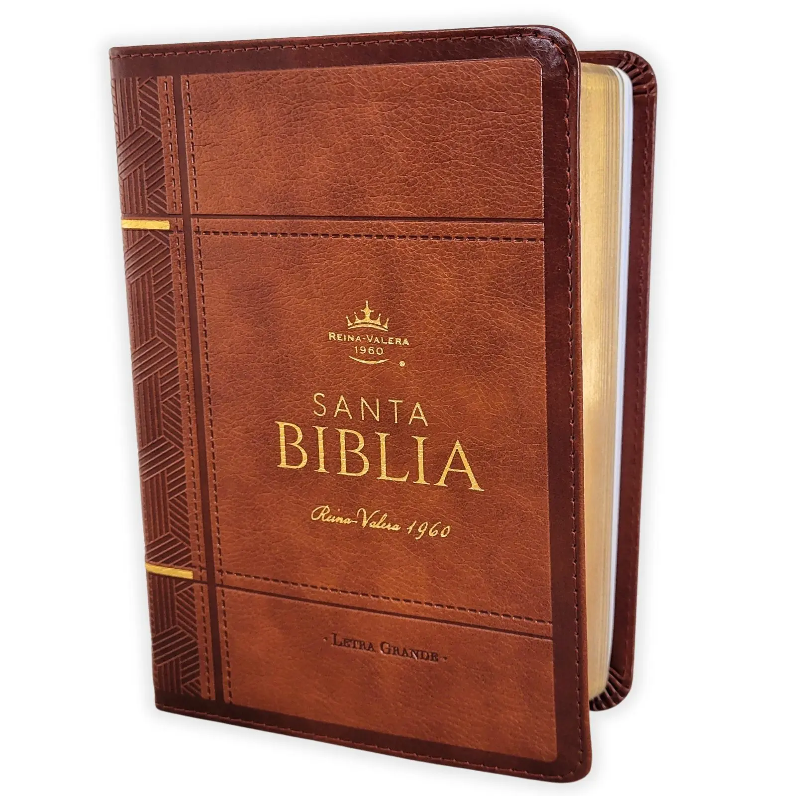 Biblia Portatil Letra Grande 12 puntos RV1960 imit piel cafe clasica