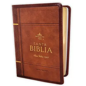 Biblia Portatil Letra Grande 12 puntos RV1960 imit piel cafe clasica