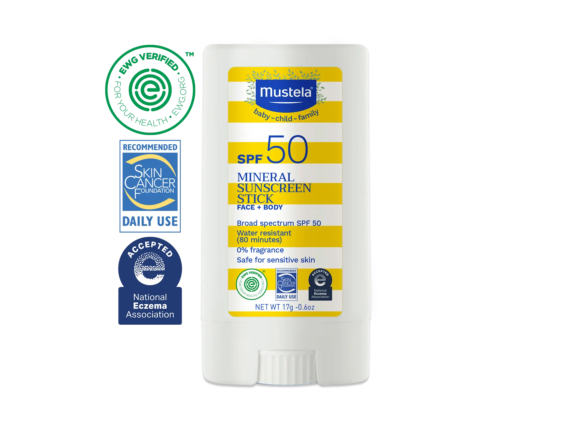 SPF 50 mineral sunscreen stick
