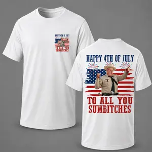 Funny 4th Of July Sumbitches Shirt, Patriotic American Flag Graphic Tee, Vintage Movie Quote T-Shirt, Independence Day Fireworks Shirt, USA Celebration Tee For Men Women.