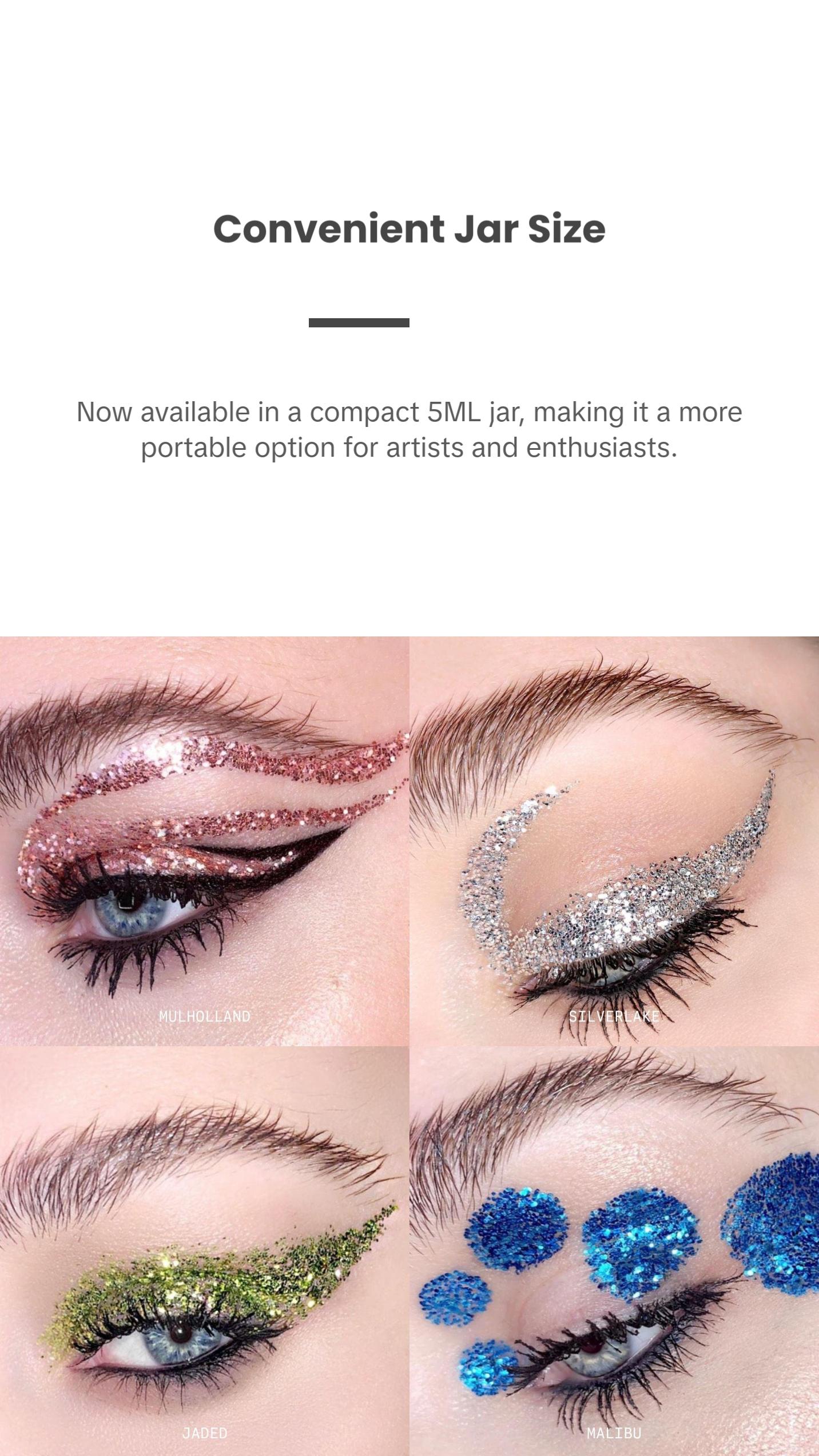 SPACEPASTE Pro-Grade Glitter Gel for Eyes Face + Body by Lemonhead LA - No Fallout, Easy to Apply, Long-wear, Mess-Free Makeup Artist Approved Viral Glitter Makeup (Pro & Mini Sizes) Eyeshadow