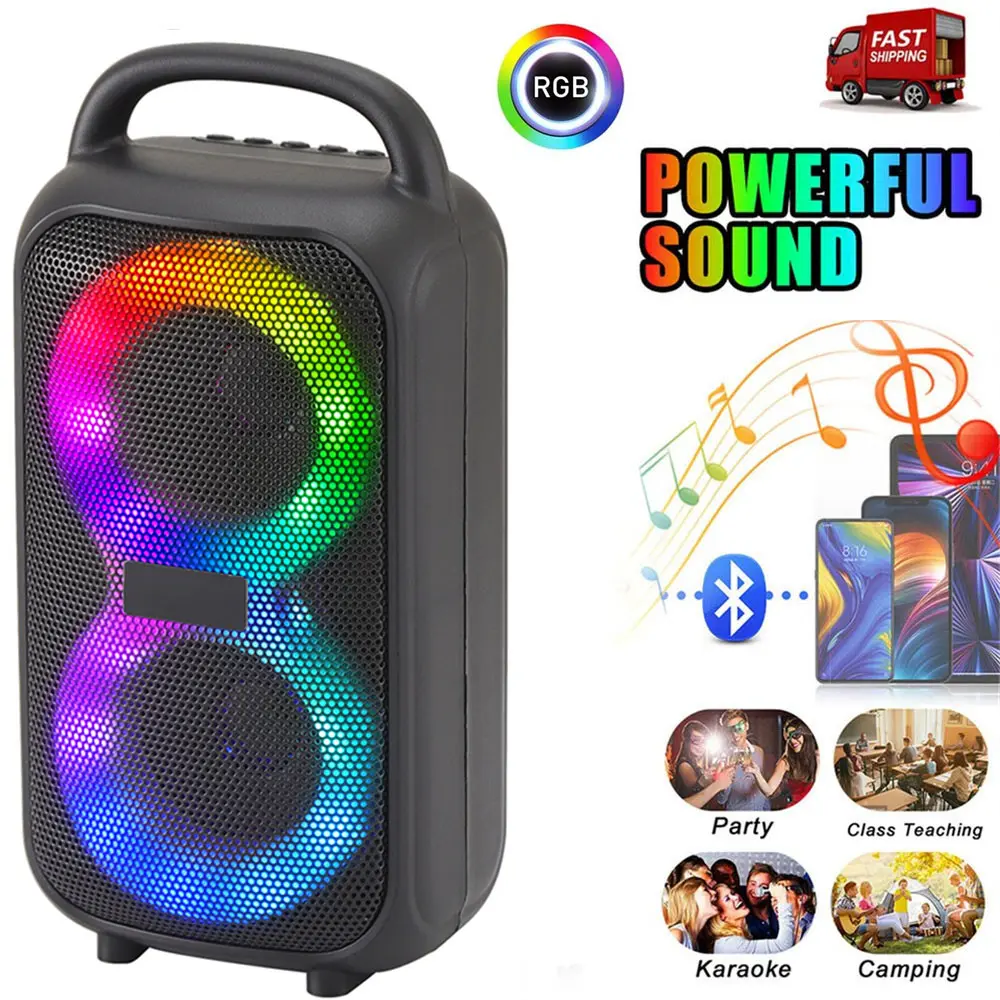 1000W Party Portable Speakers Bluetooth Wireless Boombox Sound Large Speaker Dual 3 Inch Subwoofer for Outdoor Dancing Family