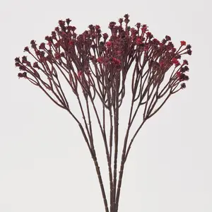 Autumn Burgundy Red Fall Mini Blossom Bush Bouquet - 15"