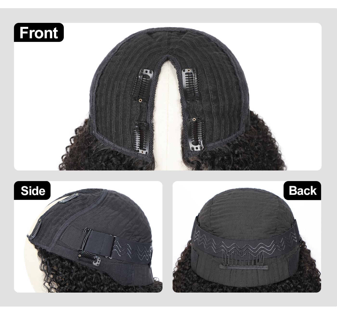 【250% 20" Only $126】OQ HAIR Afro Curly V Part Wig 180% 250% Density No Leave Out Thin Part Human Hair Wigs 0 Skill Needed Glueless Wig Beginner Friendly #TikTokShopBlackFriday