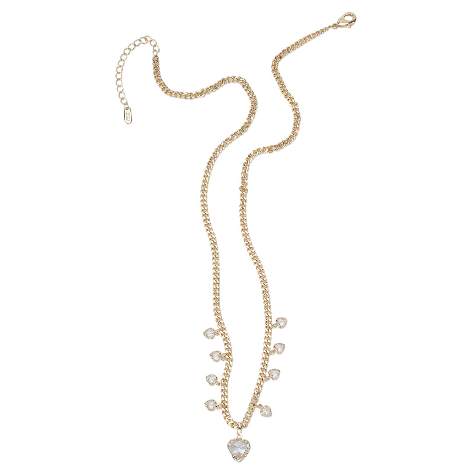 MEIITRUE 14K Gold Plated Heart Pendant Necklace for Women, Hypoallergenic Zirconia Charm Necklace, Fashion Jewelry for Girls MEIITRUE 14K Gold Plated Heart Pendant Necklace for Women, Hypoallergenic Zirconia Charm Necklace, Fashion Jewelry for Girls