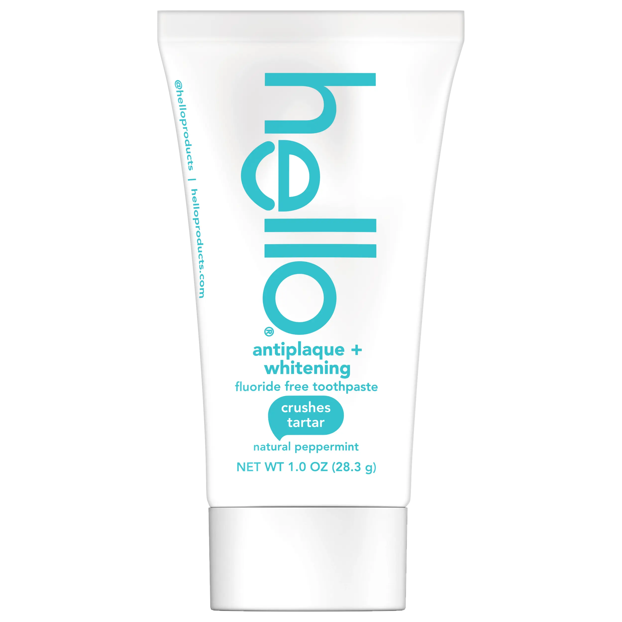 hello antiplaque + whitening fluoride free travel toothpaste