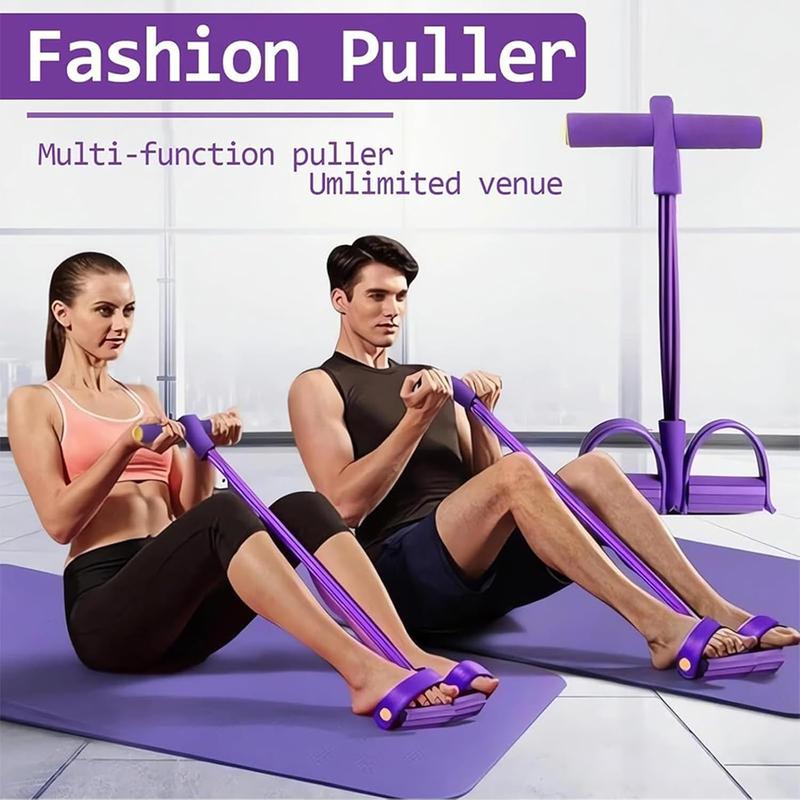 Fashion Puller Exercise, 8 Tube Pedal Resistance Device,  Adjustable Pedal Resistance Device Pedal Resistance Band with Handle Home Gym Strength Training Equipment for Women leg stretch rope exercise