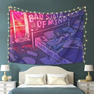 Tapestry Treaty Oak Revival Series - Art Tapestry - Vibrant Wall Decoration, Suitable for Living Room, Bedroom, Office - Aesthetic Home and Party Decoration, Theme Style Design, Music Room Decoration