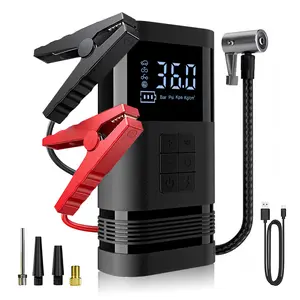 Car Jump Starter for Gas/Diesel Engines up to 10L/8L - Built-in Power Bank & Mobile Charging,with 150PSI Tire Inflator,12V Car Battery Jump Power, LED Light Automotive Vehicle