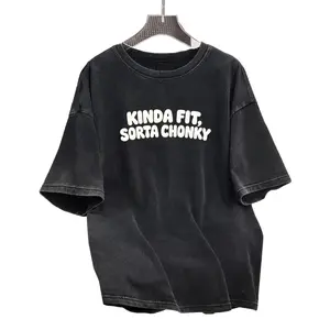 Washed T-Shirt with Lighthearted Slogan – Great for Effortful Days and Laidback Times