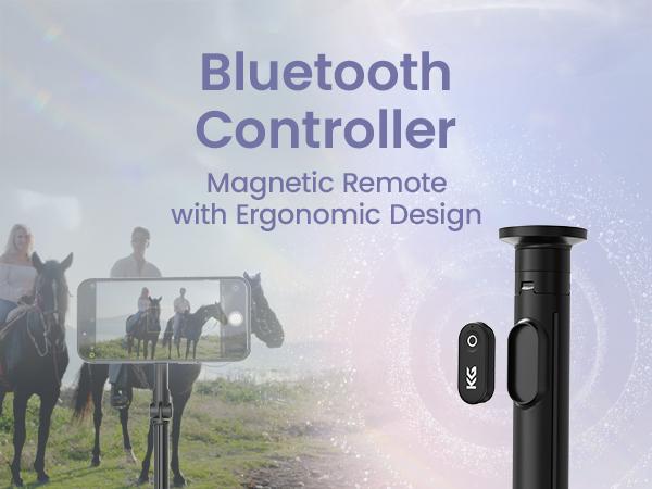 KraftGeek JustTap Magnetic 66" Selfie Stick Tripod for iPhone 17 & Pixel 10, Automatic Tap-to-open Phone Tripod, Compatible with MagSafe, Fits iPhone 12-17 Series, MagSafe Case & Other Phones with Metal Ring