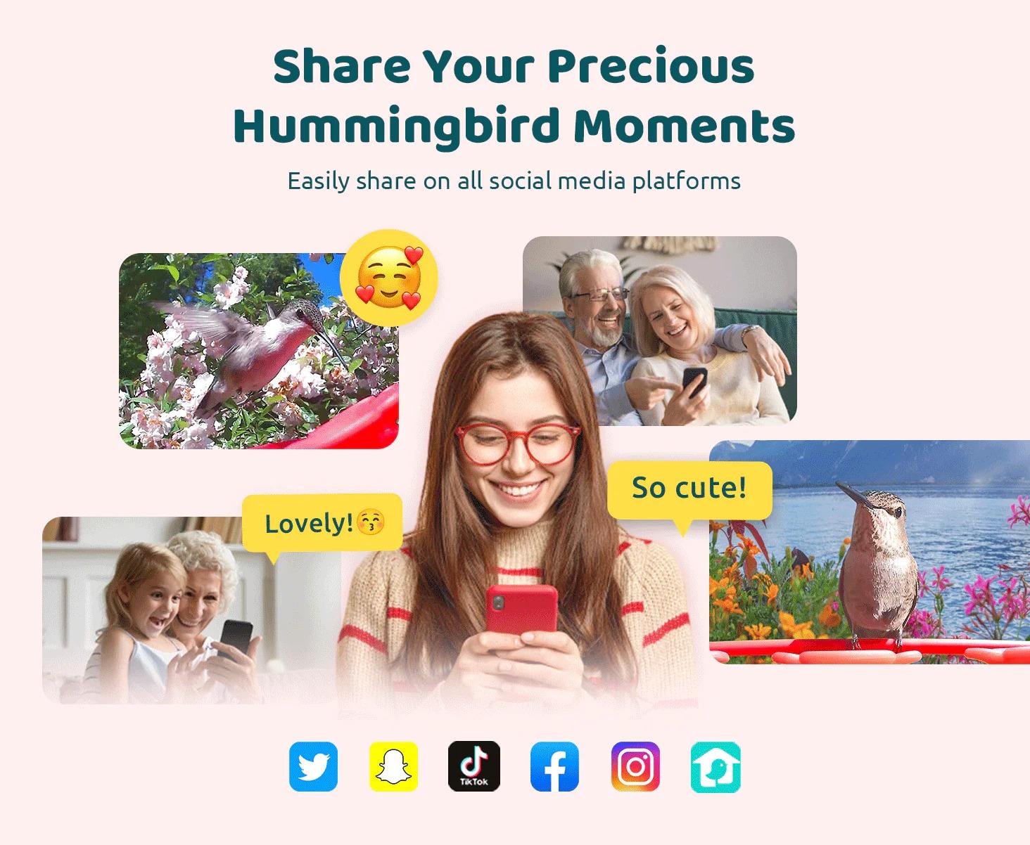 Birdfy Hum Feeder Duo with Dual Camera - 2K High-Resolution Cameras for Hummingbird Behavior and Appearance