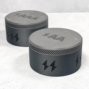 Clockspring3D Accumulator Battery Jar AA - FDM 3D Printed Storage Solution with Threaded Components for Secure Battery Organization