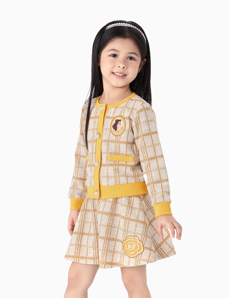 Disney Frozen Elsa Stitch Moana Minnie Toddler Girls 2 Piece Set Pearl Buttoned Knit Top Tweed Skirt Outfit for Kids Aged 2-7 Disney Frozen Elsa Stitch Moana Minnie Toddler Girls 2 Piece Set Pearl Buttoned Knit Top Tweed Skirt Outfit for Kids Aged 2-7