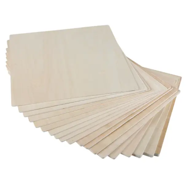 Creality Intelligent Recognition Basswood Plywood Sheets - 10pcs, 12×12×0.125in Wooden Plywood Board for Crafts, Wood for Crafts (for 3D Printer & Scanner Office Equipment)