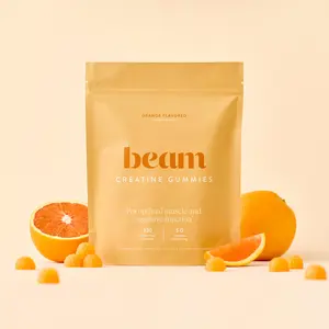 Beam Orange Creamsicle Creatine Gummies – 5g Creatine + 5g Fiber per Serving for Muscle & Brain Support (30 Servings)