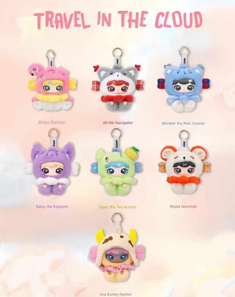 Lulumi Travel in the Cloud Plush Blind Box – Cute Soft Hanging Charm, Cloud-Themed Mini Plush Accessory for Bags & Decor, Adorable Collectible Gift for Girls & Plush Lovers