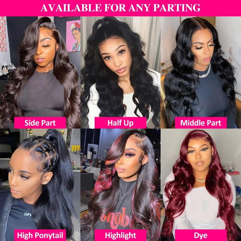 [30" = $114] 13x6 Lace Frontal Hair Wigs Human Hair 180% Density Brazilian Body Wave 13x4 Lace Front Wig For Women Wear and Go Glueless Wig Human Hair, 6x4 Pre-Plucked Pre-Cut HD Lace Ready to Wear Glueless Wigs, No Glue Lace Closure Wigs