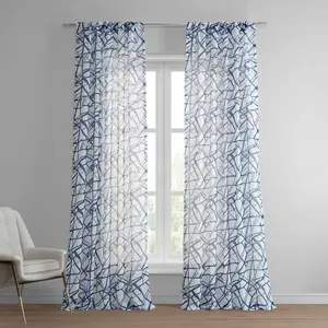 Half Price Drapes Matrix Abstract Sheer Curtain