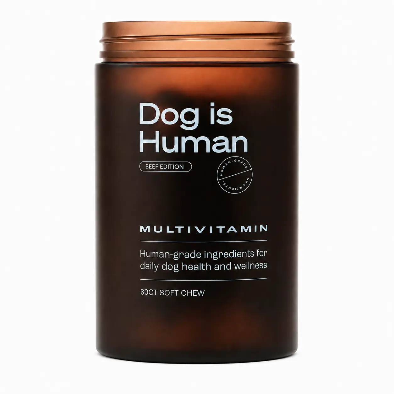 Dog is Human Beef‑Flavor Multivitamin Soft Chews Daily Wellness Supplement for Dogs