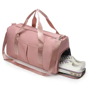 Duffel Bag for Men & Women Weekender Sports Gym Travel Bag with Shoes Compartment Dry Wet Separation for Training Swim Yoga Large Capacity Multi Compartment Pockets Casual Bag