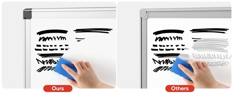 Magnetic Dry Erase Board White Board with Accessories, Includes Dry Eraser, Marker Tray & Fixing Kits