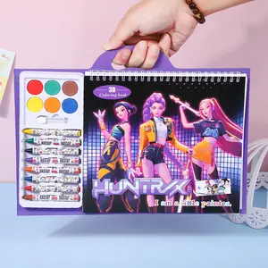 K-Pop Anime Coloring Book for Kids, Hunter Girls Singing Queen Colorful Drawing Book, Safe Art Supplies & Creative Fun Gift, Merch Gift for Kpop Fans & Kids