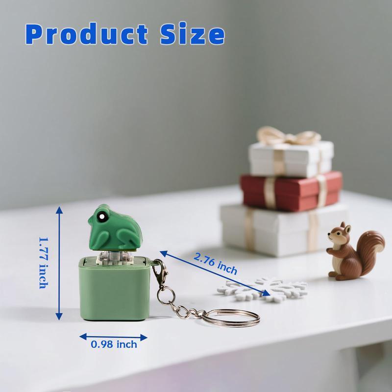 [Christmas Gift] Lizard keychain,Spinning Quack Duck Keychain & Frog Croaking - Realistic Sounds LED Lights Fidget Toy for Stress Relief Focus Kids Adults Portable Sensory Item