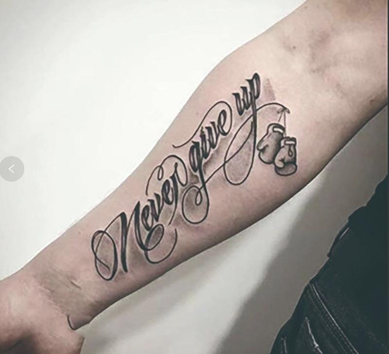 ThaiGoth SummerVibe Arm Tattoos - Waterproof Thai Herbal Ink, 26 Mini Gothic Letters, Viral 2025 Festival Glow