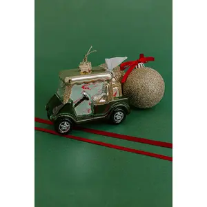 Vondels Glass Golf Cart Ornament