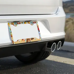 Vintage Cowgirl License Plate Frame: Retro Western Car Decor