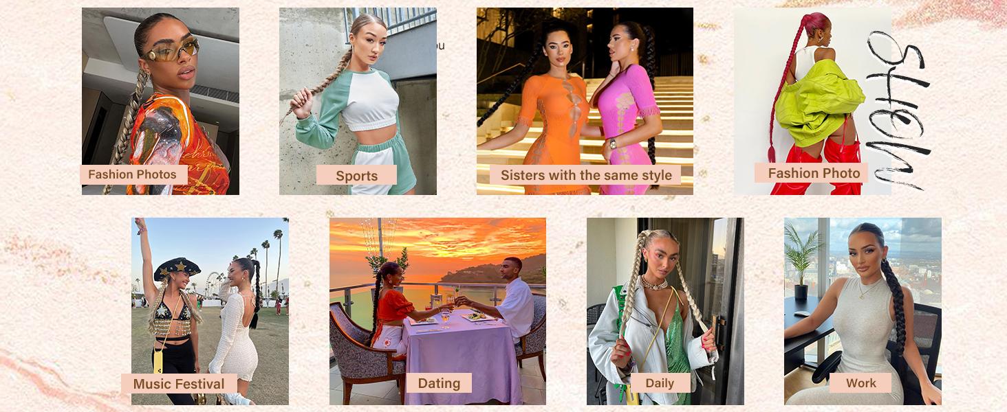 AISI HAIR 2PCS DIY Braid Ponytail Extension Long Straight Wrap Around Hair Extensions Ponytail Soft Synthetic Hair Natural Hairpieces for Women AISI HAIR 2PCS DIY Braid Ponytail Extension Long Straight Wrap Around Hair Extensions Ponytail Soft Synthetic Hair Natural Hairpieces for Women