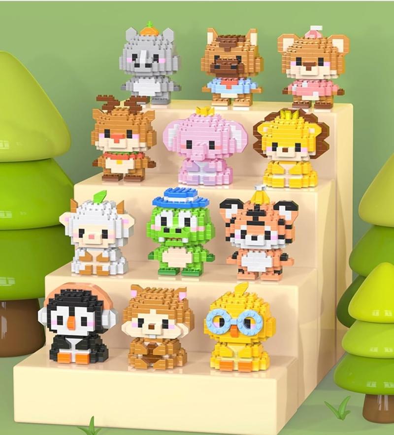 Spring Zoo Party (Kitten) DIY Figurine - Quirky Holiday Decor for Desk, Shelf, or Easter Display small building block tiktok of fidgets Spring Zoo Party (Kitten) DIY Figurine - Quirky Holiday Decor for Desk, Shelf, or Easter Display small building block tiktok of fidgets