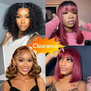 [Clearance Sale] Wiggins Hair Glueless Bob Wigs Human Hair 7*5 & 4*4 Lace Closure Wigs Ready To Go Short Bob Wig Pre Cut Pre Plucked Hairline Beginner Friendly