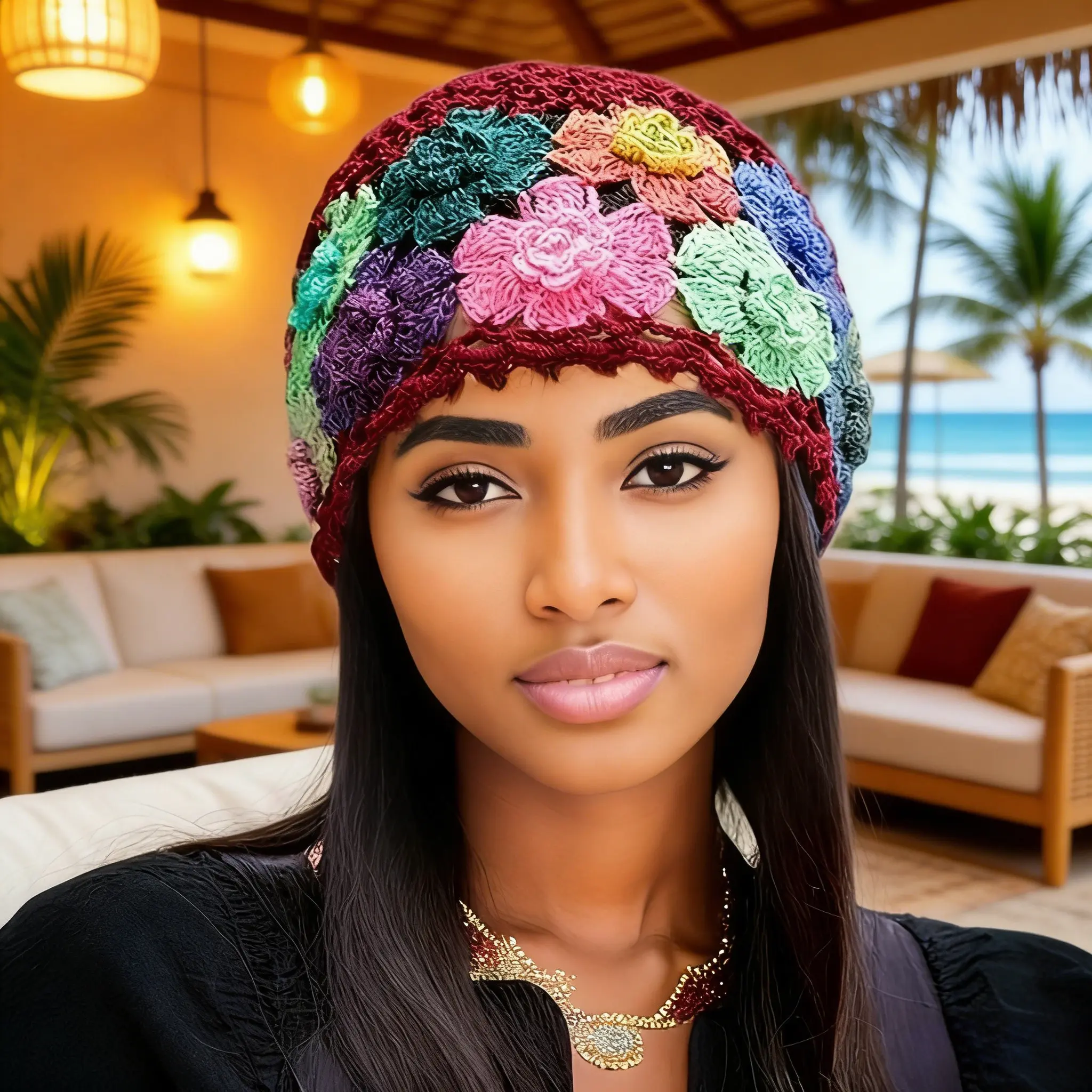 crochet headdress - TikTok Shop