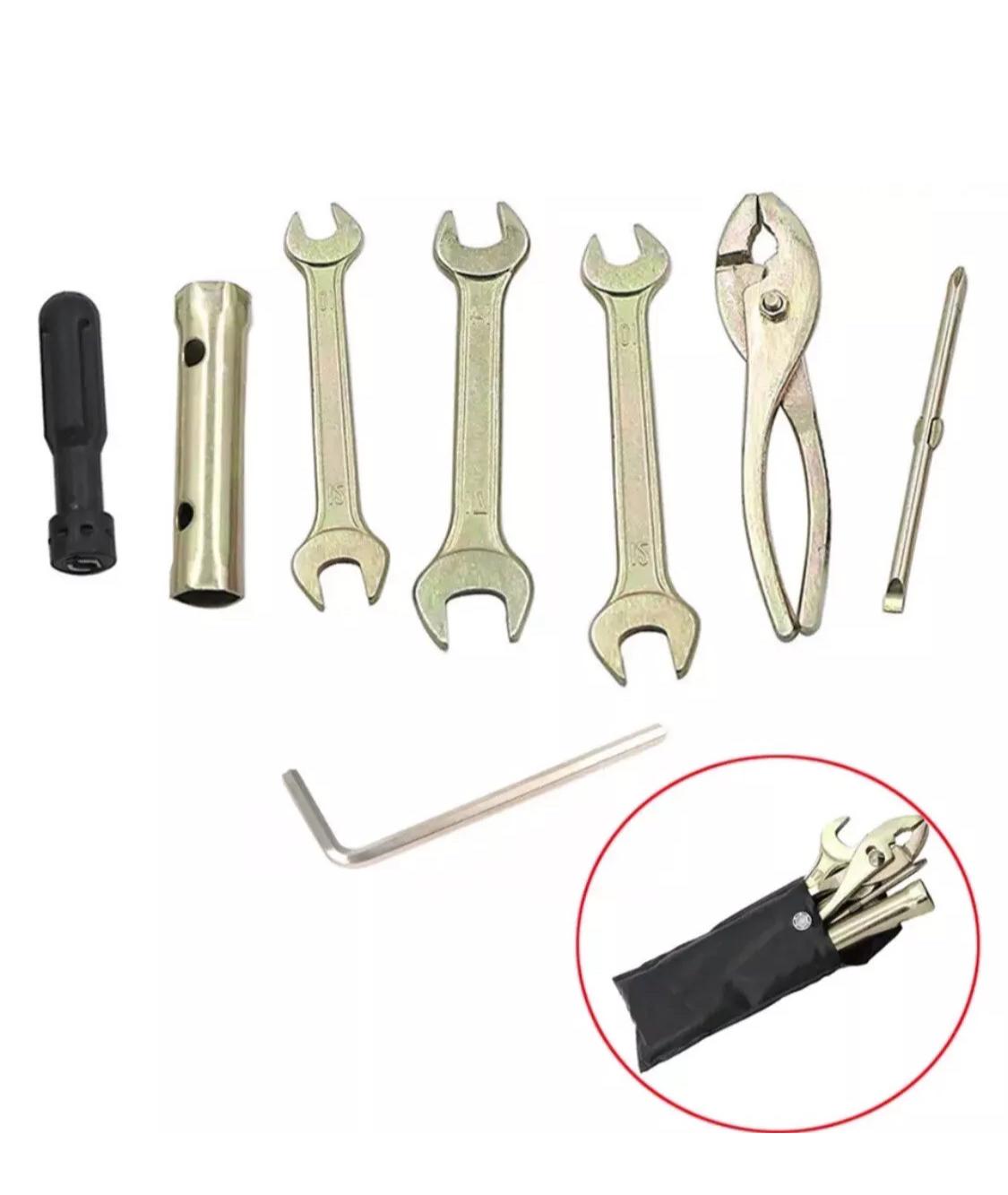 7PC ATV Tool Kit UTV Motocross Motorcycle Moped Bicycle Motorcycle Repair Wrenches Screwdriver Gift for Father Husband Christmas Birthday