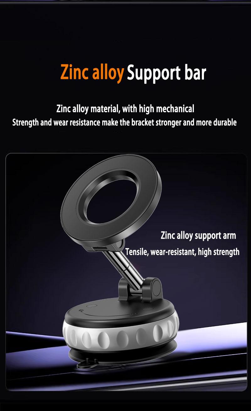 360° Rotating Magnetic Car Phone Holder – Strong Adsorption, One-Pull Pickup, No Interior Damage, Universal Mount Anywhere