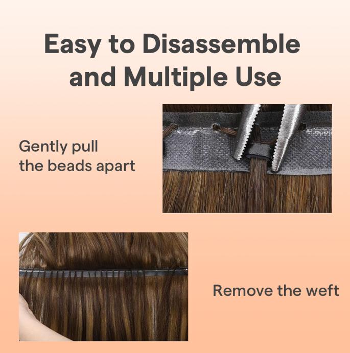 Full Shine Butterfly Weft Hair Extensions Invisible Weft Human Hair Pu Hole Weft OVO Weft For Women