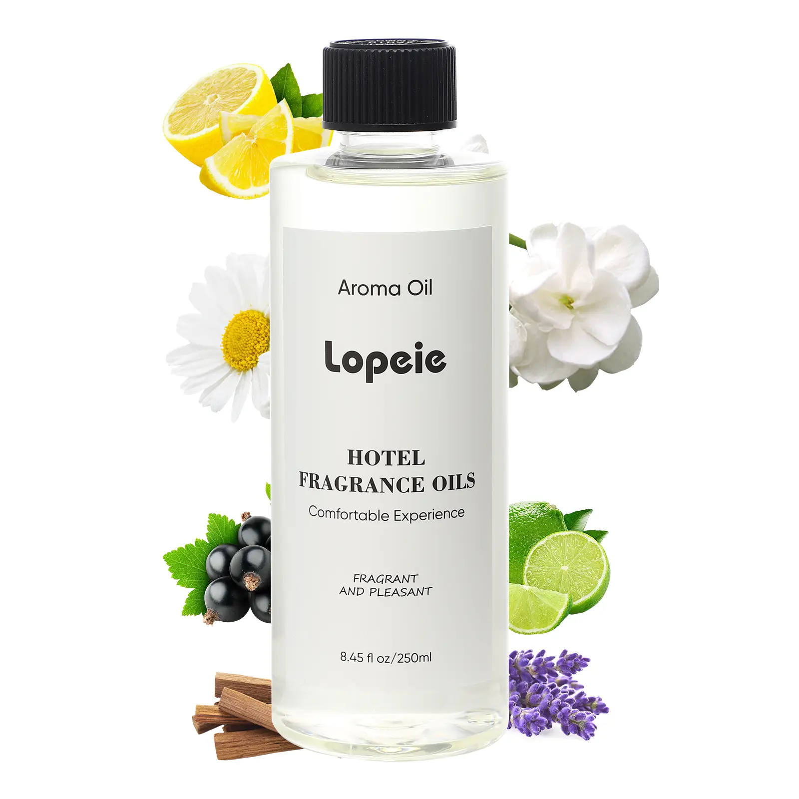 Lopeie Hotel Diffuser Oil Refill Inspired By The Ritz-Carlton Hotel- 250 ml 8.45 fl oz -Aromatherapy Essential Oil- Lemon,Lavender&Wood Notes-Ideal for Ultrasonic And Waterless Diffusers Pleasant Fragrant