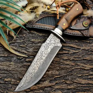1 ultra-sharp Damascus steel knife, kitchen knife, outdoor knife, high-hardness portable knife, stainless steel outdoor knife, fruit knife, outdoor camping survival knife, kitchen tools, kitchen supplies