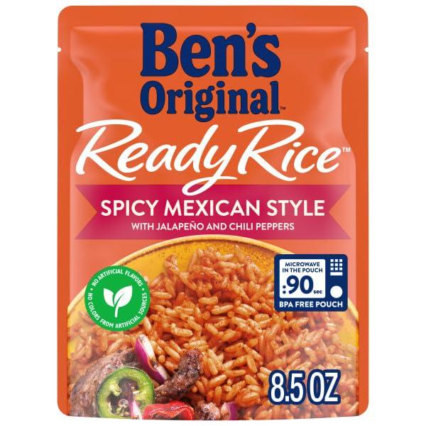BEN'S ORIGINAL Ready Rice Spicy Mexican Style Flavored Rice, Easy Dinner Side, 8.5 oz Pouch