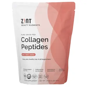 Zint Pure Grass-Fed Collagen Peptides, Unflavored, Bag, 16 oz (454 g)