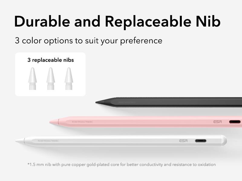ESR Geo Digital iPad Pencil Findmy Compatible with Apple iPad 2018-2025,with Easy Shortcuts for Apple iPad A16/10/9/8 & Air 13/11 & Pro 12.9/13/11 & Mini 7/6/5(No Wireless Charging) ESR Geo Digital iPad Pencil Findmy Compatible with Apple iPad 2018-2025,with Easy Shortcuts for Apple iPad A16/10/9/8 & Air 13/11 & Pro 12.9/13/11 & Mini 7/6/5(No Wireless Charging)