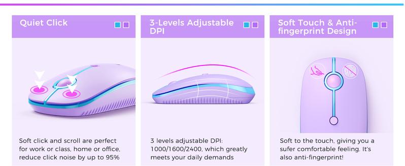 Seenda Bluetooth Keyboard and Mouse for iPad, CTU-301 Multi-Device Bluetooth + 2.4G Wireless Keyboard Mouse with Tablet Holder for MacBook/Windows Computer, iOS/Andriod Tablet Phone