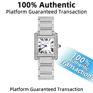 Cartier Tank Française Small Steel - Custom Full Diamond Pave WHT029320