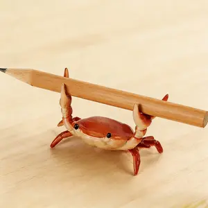 Realistic Crab Shaped Pen Holder, 1 Count Creative Cute Desktop Pen Stand, Decorative Desk Ornament for Office and Home, Desk Accessories, Summer Gifts, Office Stationery Supplies, Room Decor, Fall Decor, Birthday Gifts, Home Decor, Pencil Holder