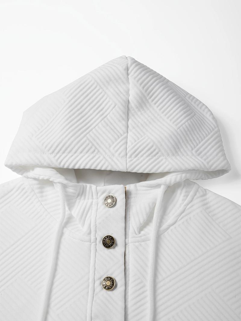 Two-piece sports set with unique button design, elegant and comfortable for daily wear