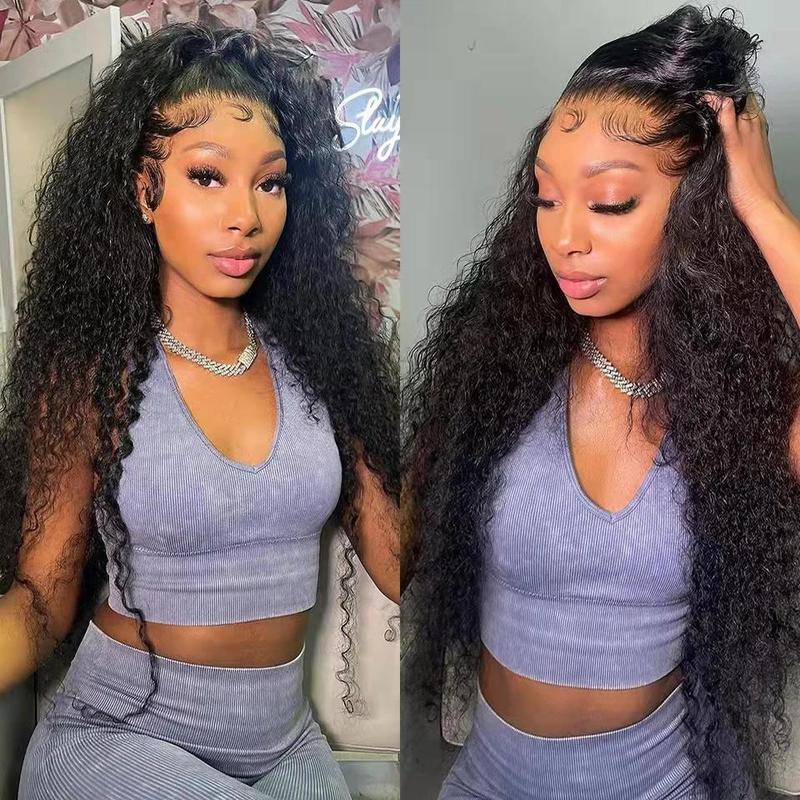 Bling Hair 14~36Inch 13x6 Water Wave Hd Lace Front Wig Brazilian Wigs For Women Pre-plcked 13x6 Deep Wave Lace Frontal Wig 180Density