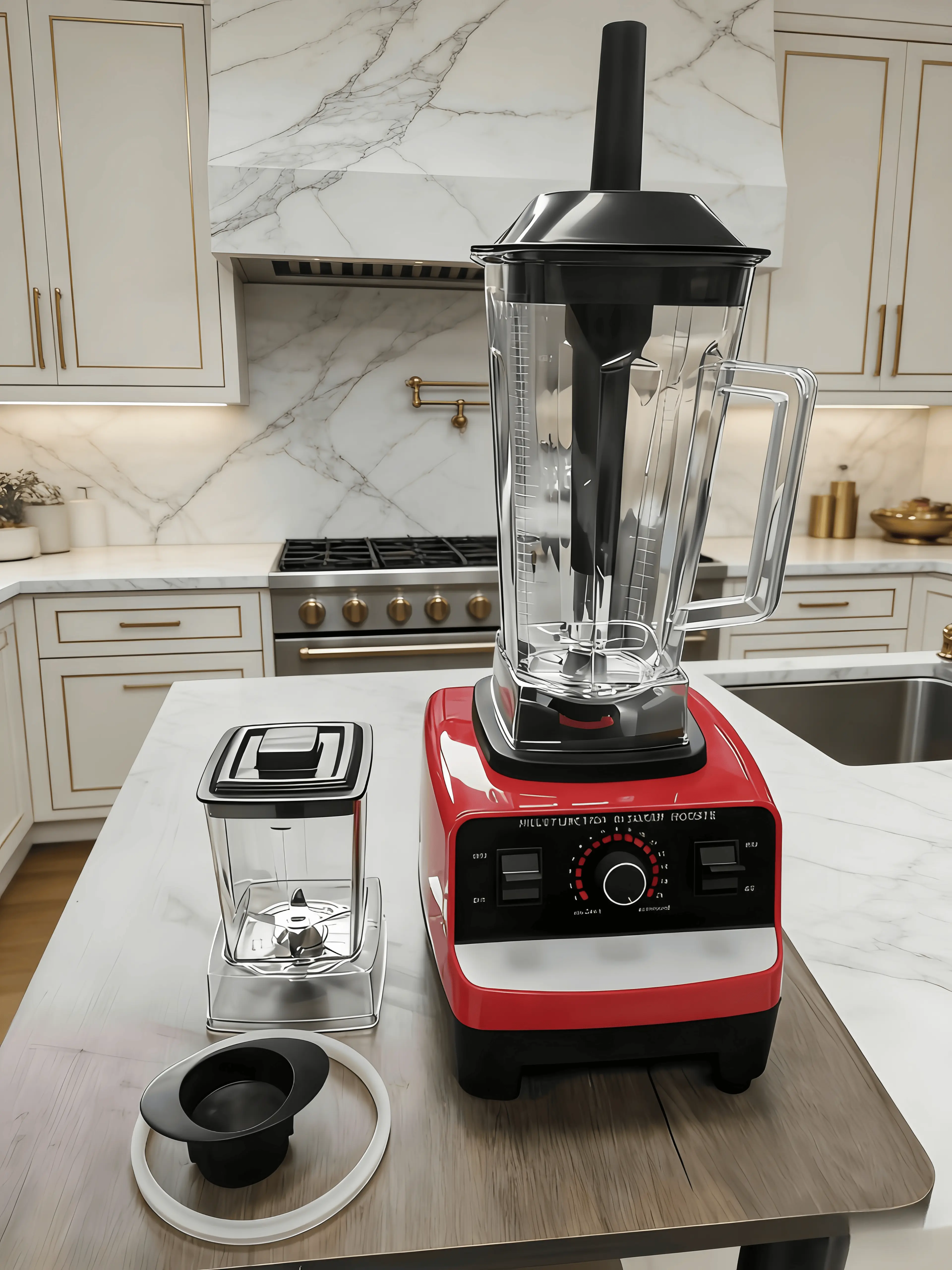 2L Instant Nutrient Blender (Taiwanese-Style) - Bonus 6-Piece Set: Kitchen Towel, Bottle Opener, Whisk & Accessories